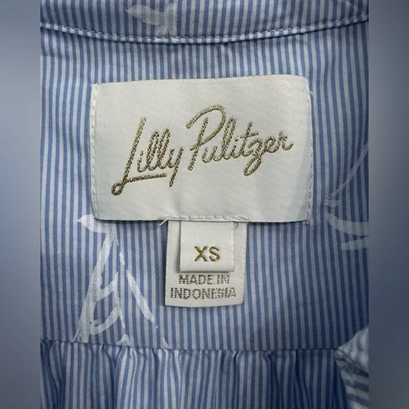 LIKE NEW Lilly Pulitzer Dress, Sz XS, Lt Blu/Wht Sailboat Print from Spring 2024 - Picture 5 of 8